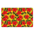 Hawaiian Hibiscus Flowers Pattern Print Polyester Doormat