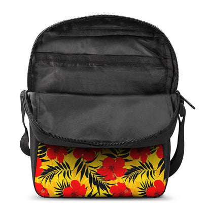 Hawaiian Hibiscus Flowers Pattern Print Rectangular Crossbody Bag
