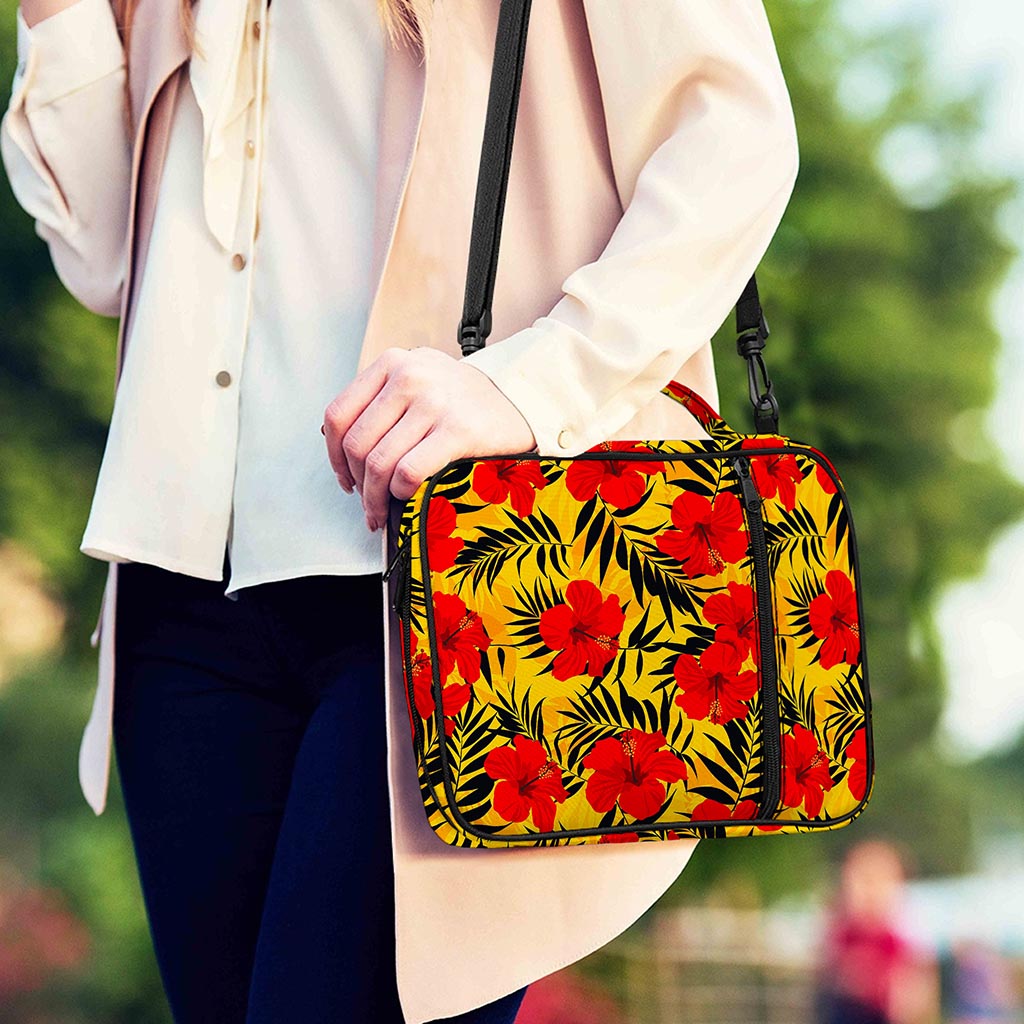 Hawaiian Hibiscus Flowers Pattern Print Shoulder Strap Bible Bag