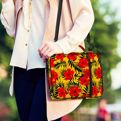 Hawaiian Hibiscus Flowers Pattern Print Shoulder Strap Bible Bag