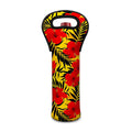 Hawaiian Hibiscus Flowers Pattern Print Single Neoprene Wine Tote
