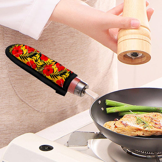 Hawaiian Hibiscus Flowers Pattern Print Skillet Handle Cover