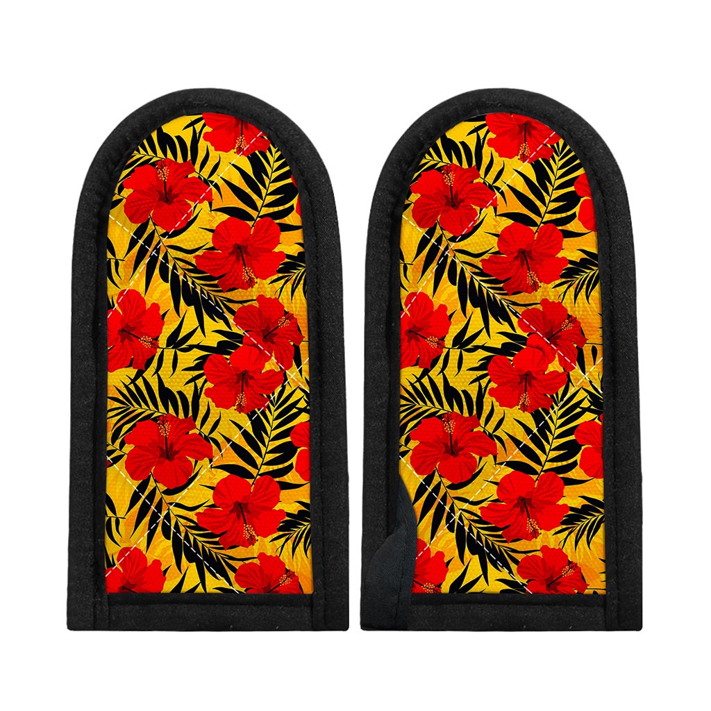 Hawaiian Hibiscus Flowers Pattern Print Skillet Handle Cover