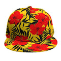 Hawaiian Hibiscus Flowers Pattern Print Snapback Cap