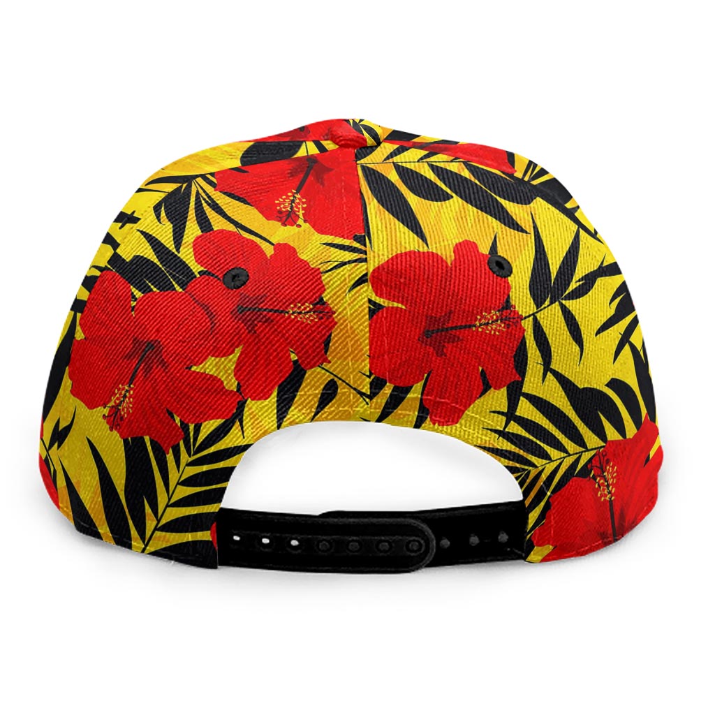 Hawaiian Hibiscus Flowers Pattern Print Snapback Cap