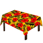 Hawaiian Hibiscus Flowers Pattern Print Tablecloth