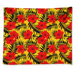 Hawaiian Hibiscus Flowers Pattern Print Tapestry