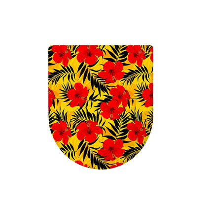 Hawaiian Hibiscus Flowers Pattern Print Toilet Lid Cover