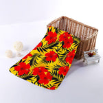 Hawaiian Hibiscus Flowers Pattern Print Towel
