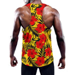 Hawaiian Hibiscus Flowers Pattern Print Training Tank Top