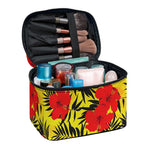 Hawaiian Hibiscus Flowers Pattern Print Travel Makeup Bag