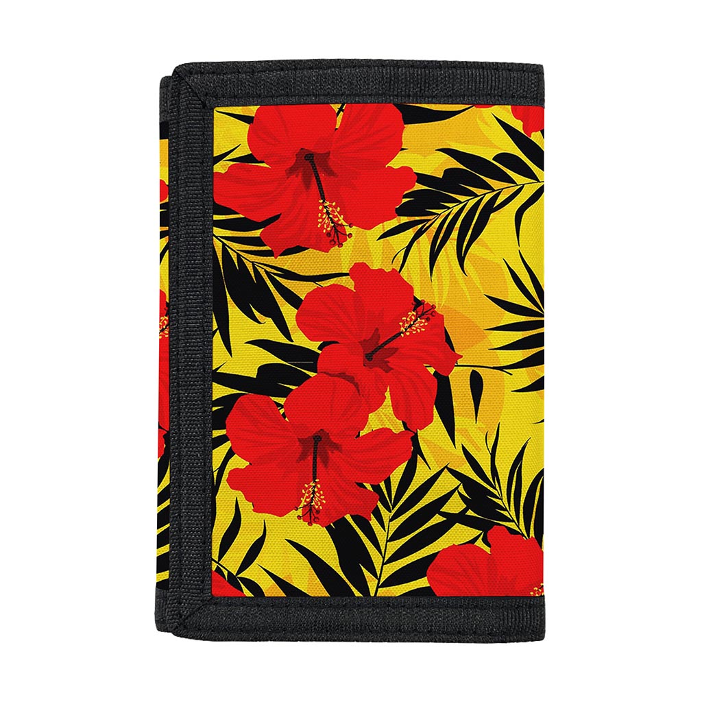 Hawaiian Hibiscus Flowers Pattern Print Trifold Wallet