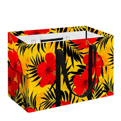 Hawaiian Hibiscus Flowers Pattern Print Utility Tote Bag