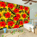 Hawaiian Hibiscus Flowers Pattern Print Wall Sticker