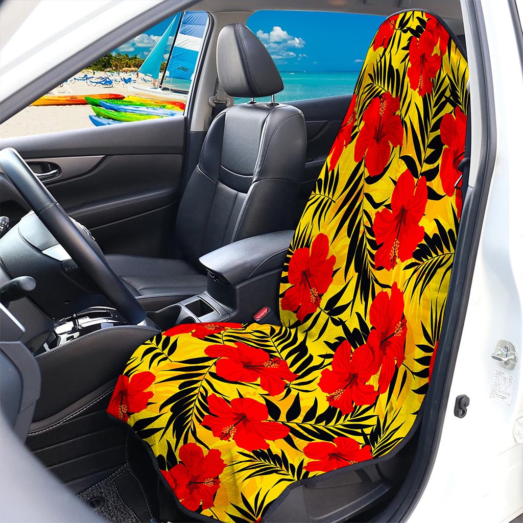 Hawaiian Hibiscus Flowers Pattern Print Waterproof Car Seat Cover