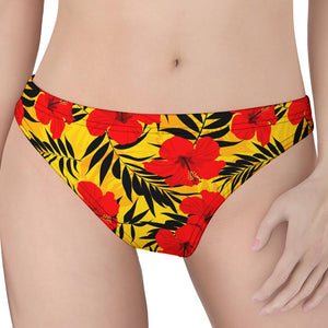 Hawaiian Hibiscus Flowers Pattern Print Women's Thong