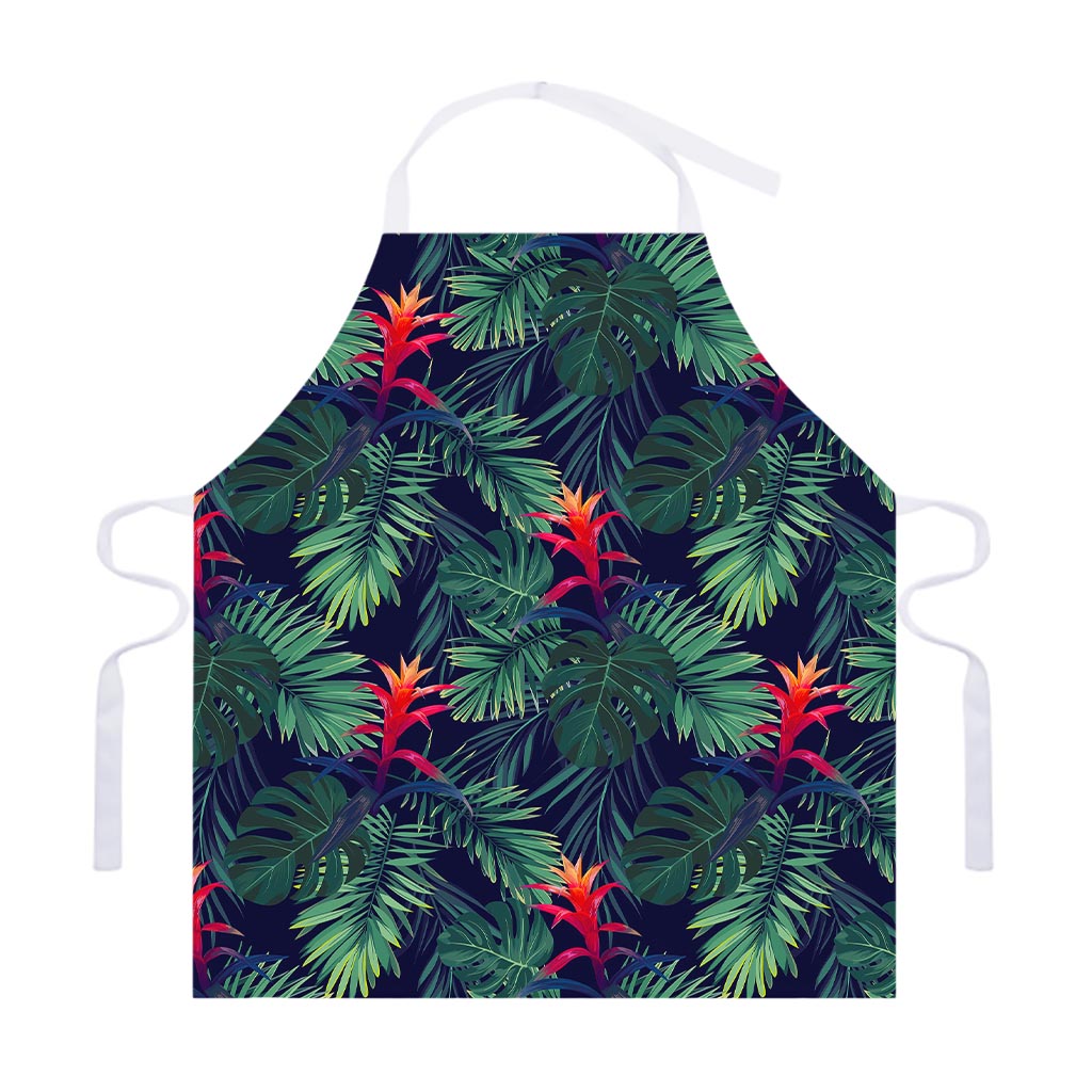 Hawaiian Palm Leaves Pattern Print Adjustable Apron