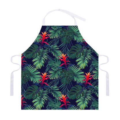 Hawaiian Palm Leaves Pattern Print Adjustable Apron