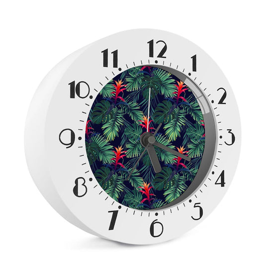 Hawaiian Palm Leaves Pattern Print Alarm Clock