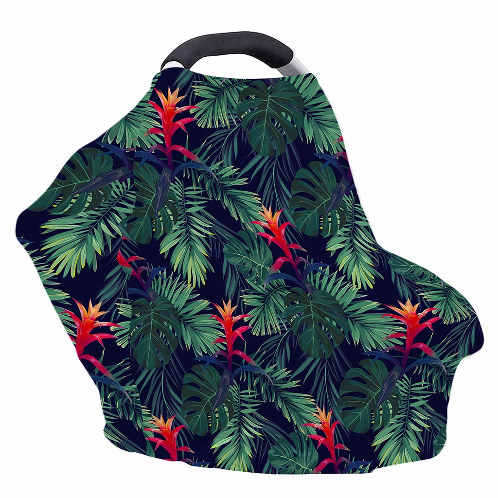 Hawaiian Palm Leaves Pattern Print Baby Seat Cover