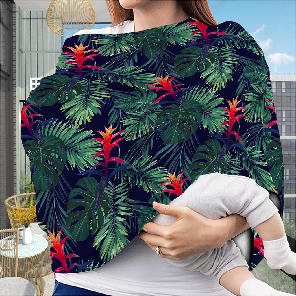 Hawaiian Palm Leaves Pattern Print Baby Seat Cover
