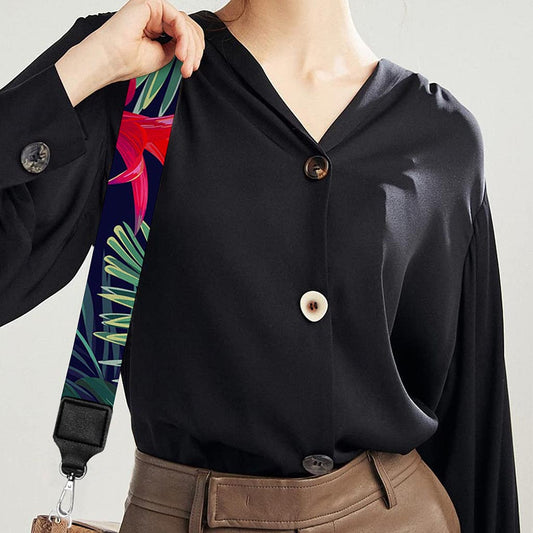 Hawaiian Palm Leaves Pattern Print Bag Strap