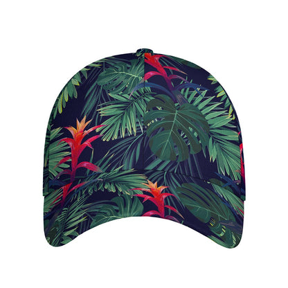 Hawaiian Palm Leaves Pattern Print Baseball Cap