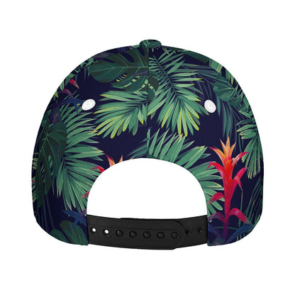 Hawaiian Palm Leaves Pattern Print Baseball Cap