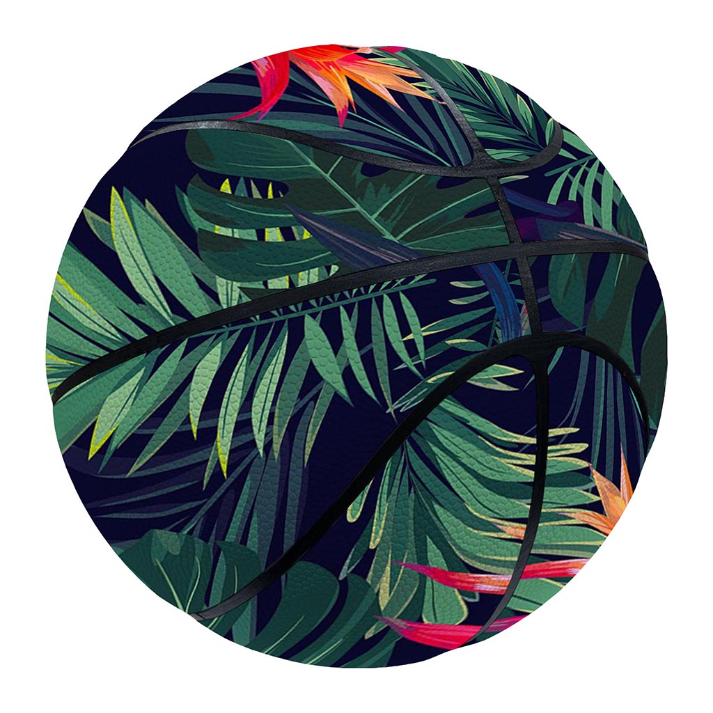 Hawaiian Palm Leaves Pattern Print Basketball