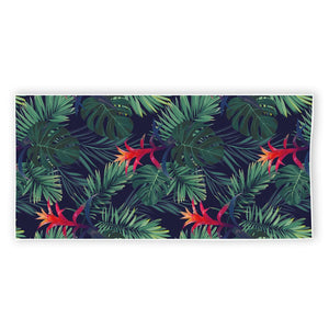 Hawaiian Palm Leaves Pattern Print Beach Towel