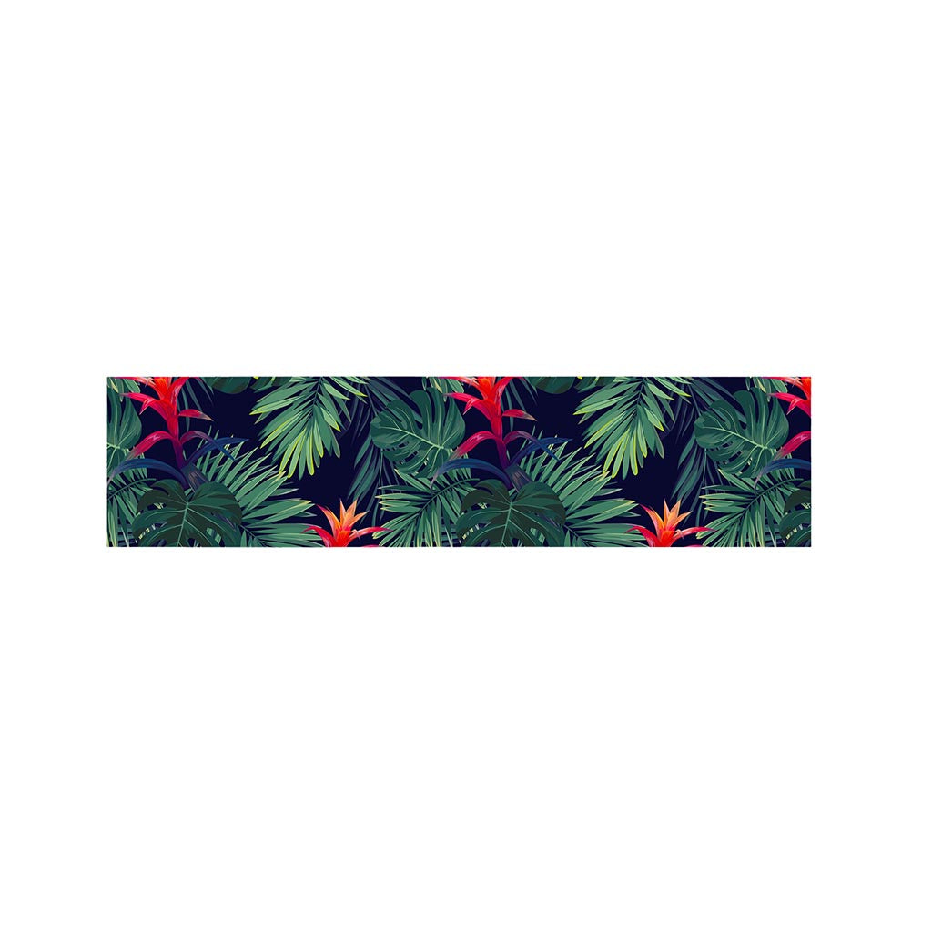 Hawaiian Palm Leaves Pattern Print Bed Runner