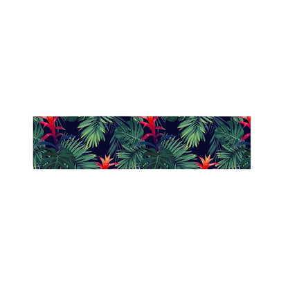 Hawaiian Palm Leaves Pattern Print Bed Runner