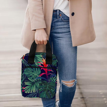 Hawaiian Palm Leaves Pattern Print Bible Tote Bag