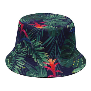 Hawaiian Palm Leaves Pattern Print Bucket Hat