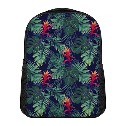 Hawaiian Palm Leaves Pattern Print Casual Backpack
