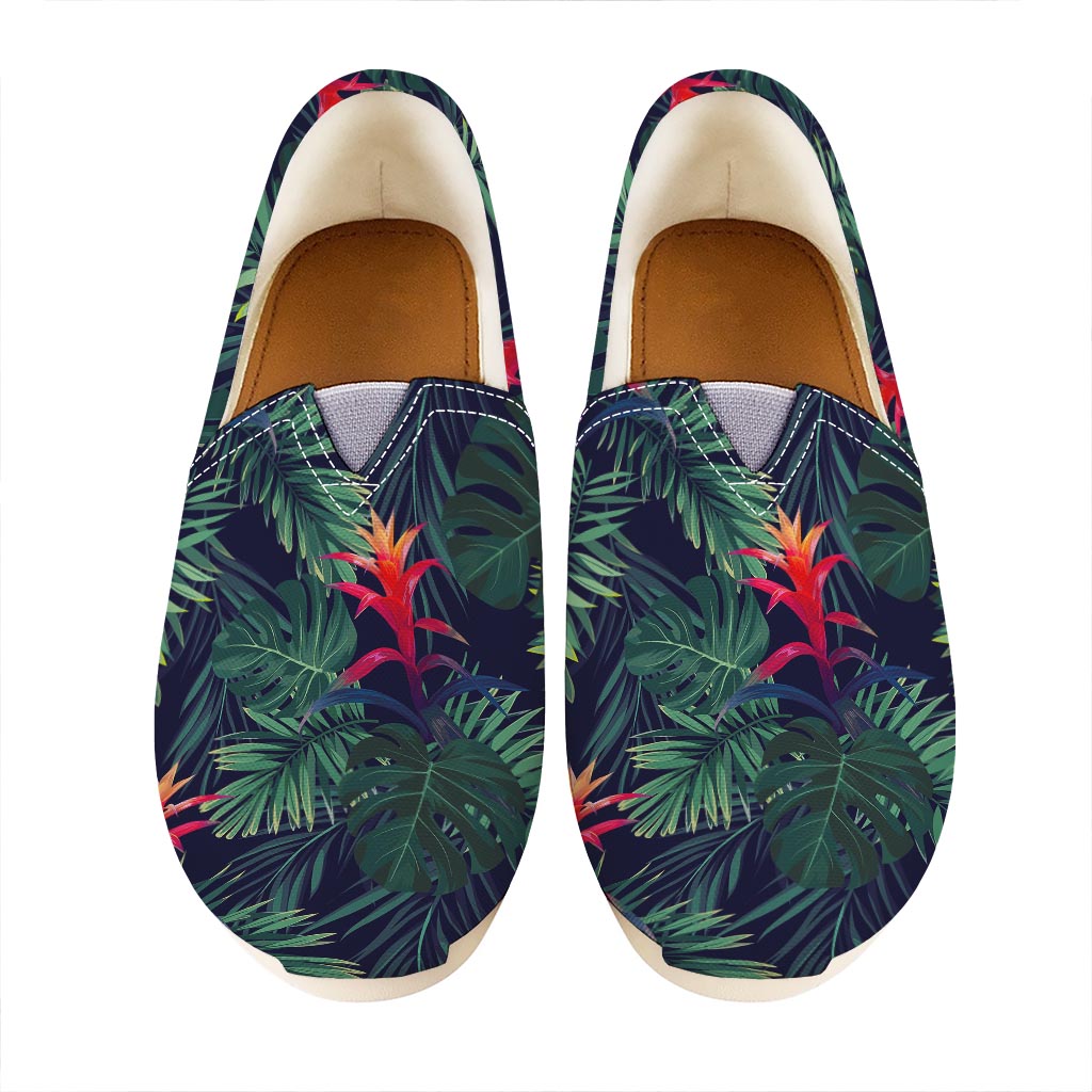 Hawaiian Palm Leaves Pattern Print Casual Shoes