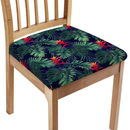 Hawaiian Palm Leaves Pattern Print Chair Cushion Cover
