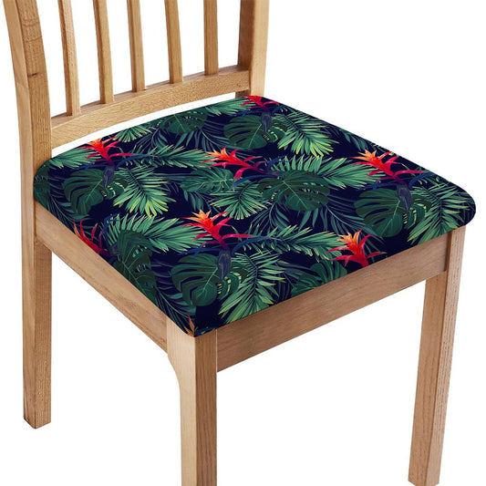 Hawaiian Palm Leaves Pattern Print Chair Cushion Cover