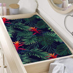 Hawaiian Palm Leaves Pattern Print Changing Pad Cover