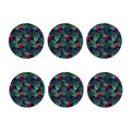 Hawaiian Palm Leaves Pattern Print Coaster Set
