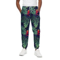 Hawaiian Palm Leaves Pattern Print Cotton Sweatpants