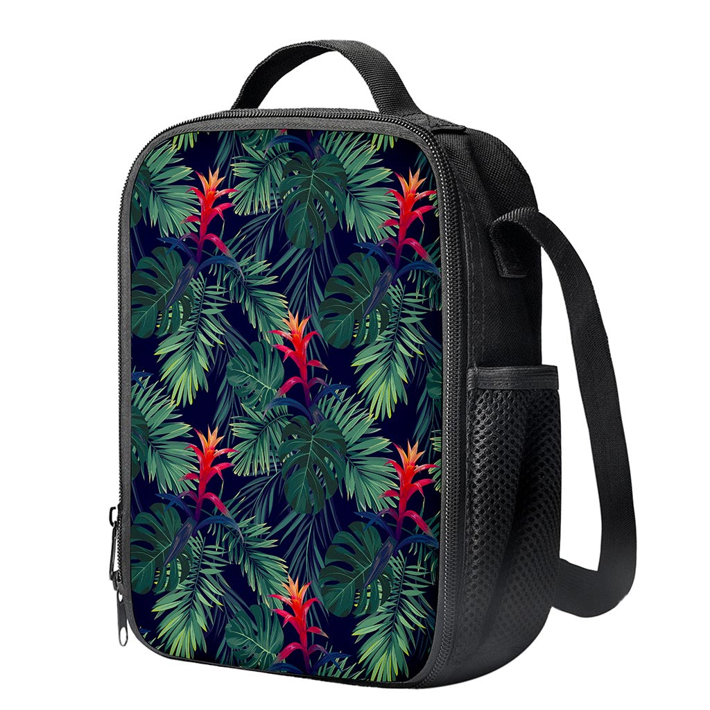 Hawaiian Palm Leaves Pattern Print Crossbody Lunch Bag