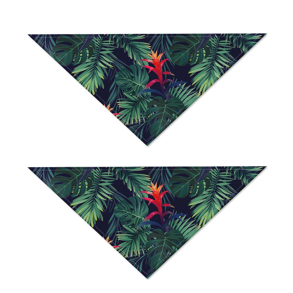 Hawaiian Palm Leaves Pattern Print Dog Bandana