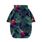 Hawaiian Palm Leaves Pattern Print Dog Zip Up Hoodie