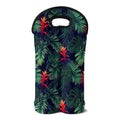 Hawaiian Palm Leaves Pattern Print Double Neoprene Wine Tote
