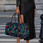 Hawaiian Palm Leaves Pattern Print Duffle Bag