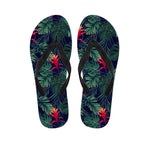 Hawaiian Palm Leaves Pattern Print Flip Flops