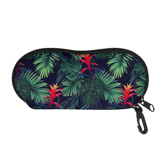 Hawaiian Palm Leaves Pattern Print Glasses Case