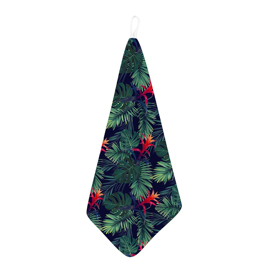 Hawaiian Palm Leaves Pattern Print Hand Towel
