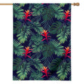 Hawaiian Palm Leaves Pattern Print House Flag